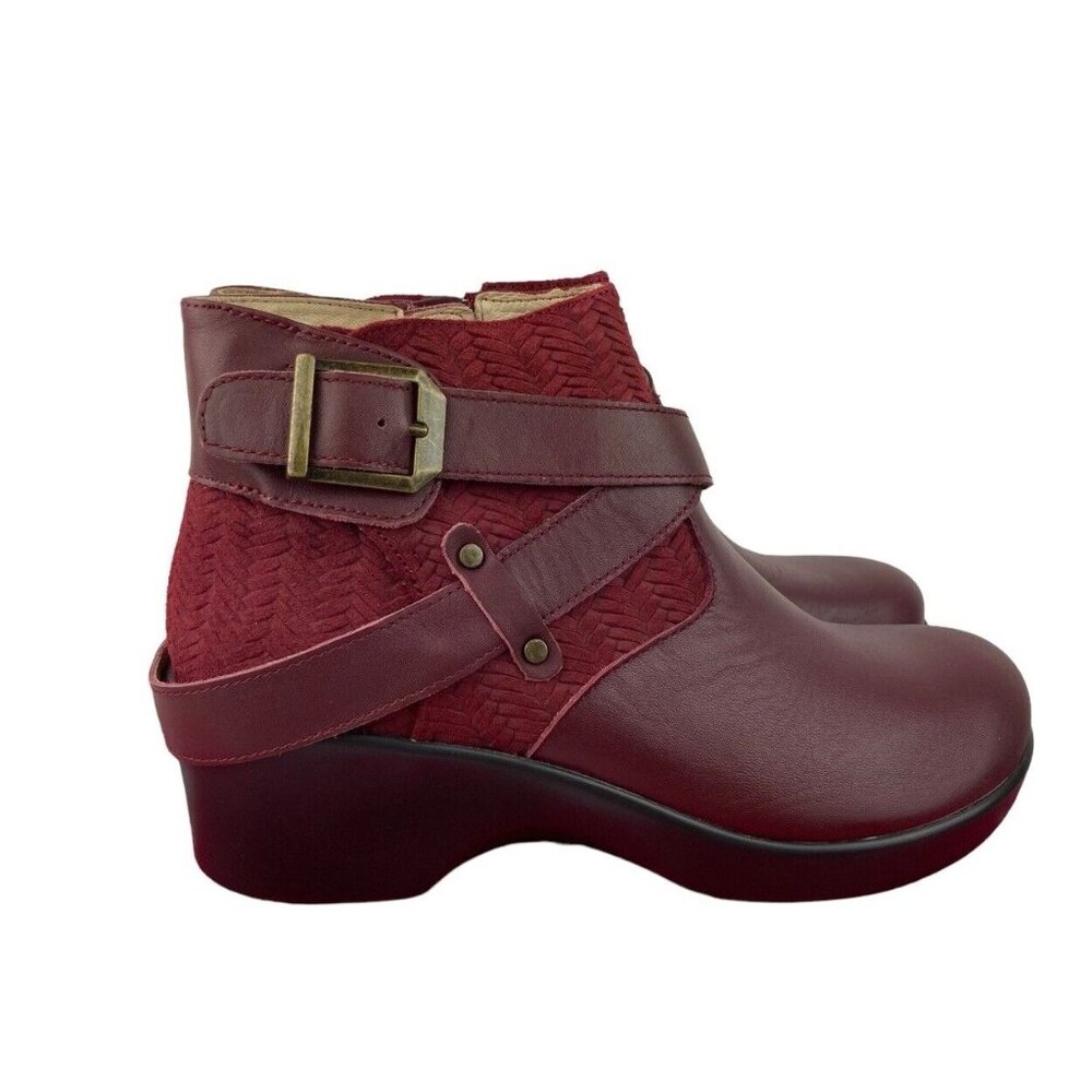 *New Alegria by PG Lite Eva Ankle Booties Womens Size 38 Burgundy Comfort Rogue - Picture 5 of 16